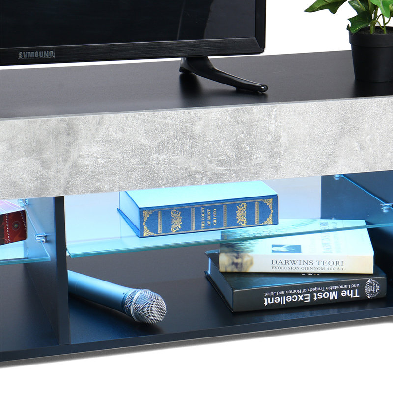 Wade Logan® Jowers TV Stand for TVs up to 65'' LED Media with Glass